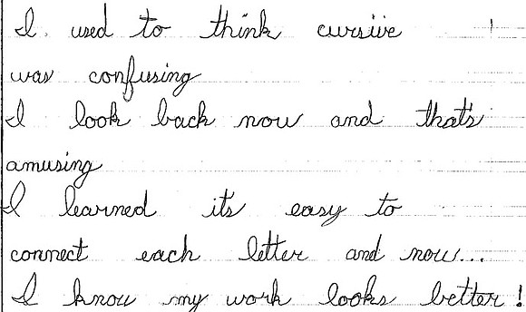 Educators get lesson in cursive writing