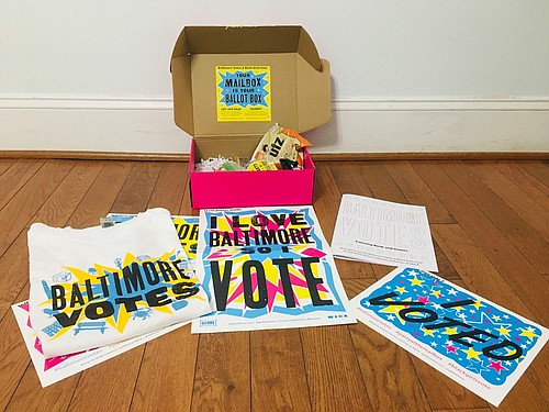“Party at the Mailbox” gift box from Baltimore Votes