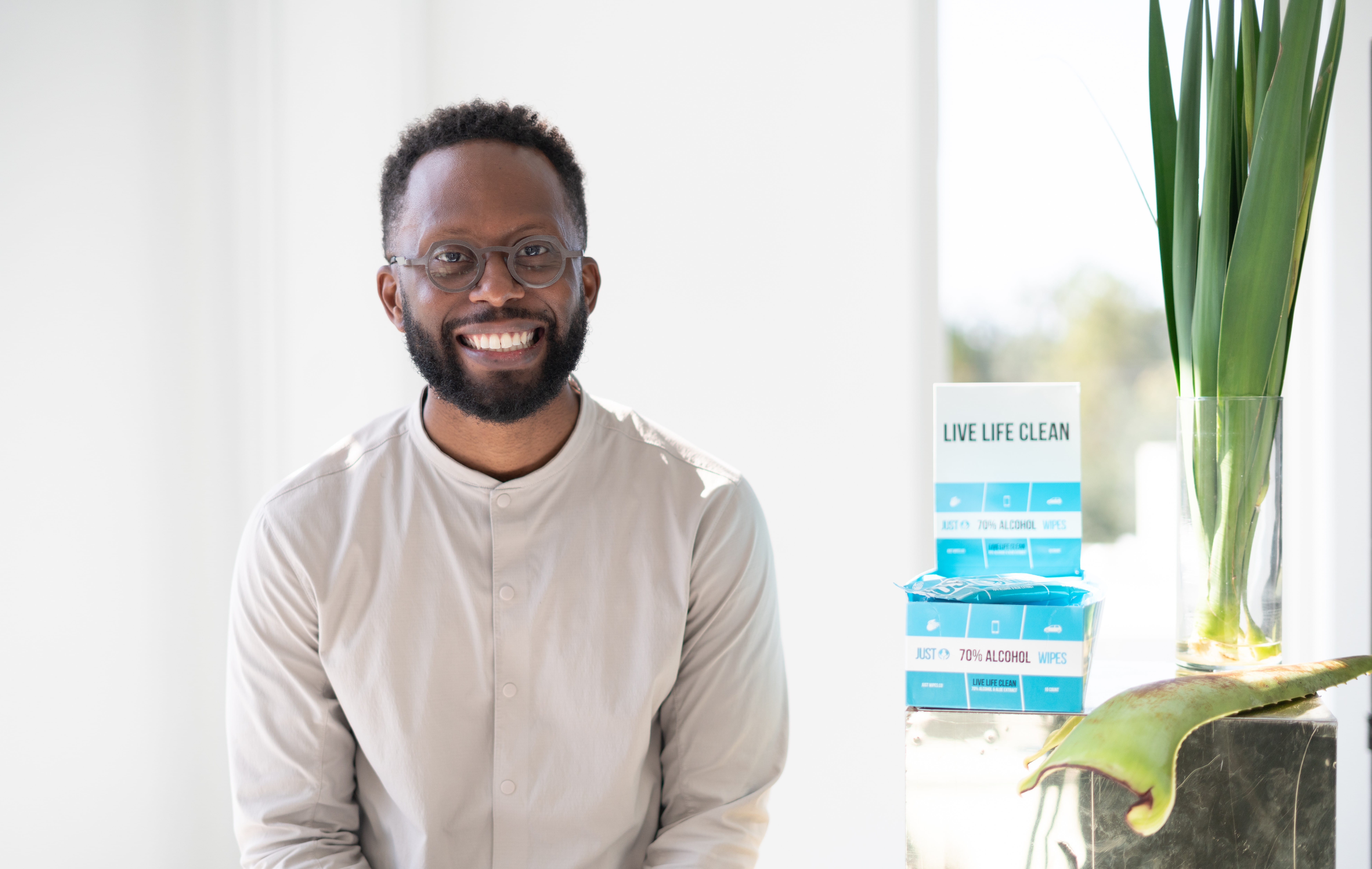 Just Wipes founder Devon Fanfair