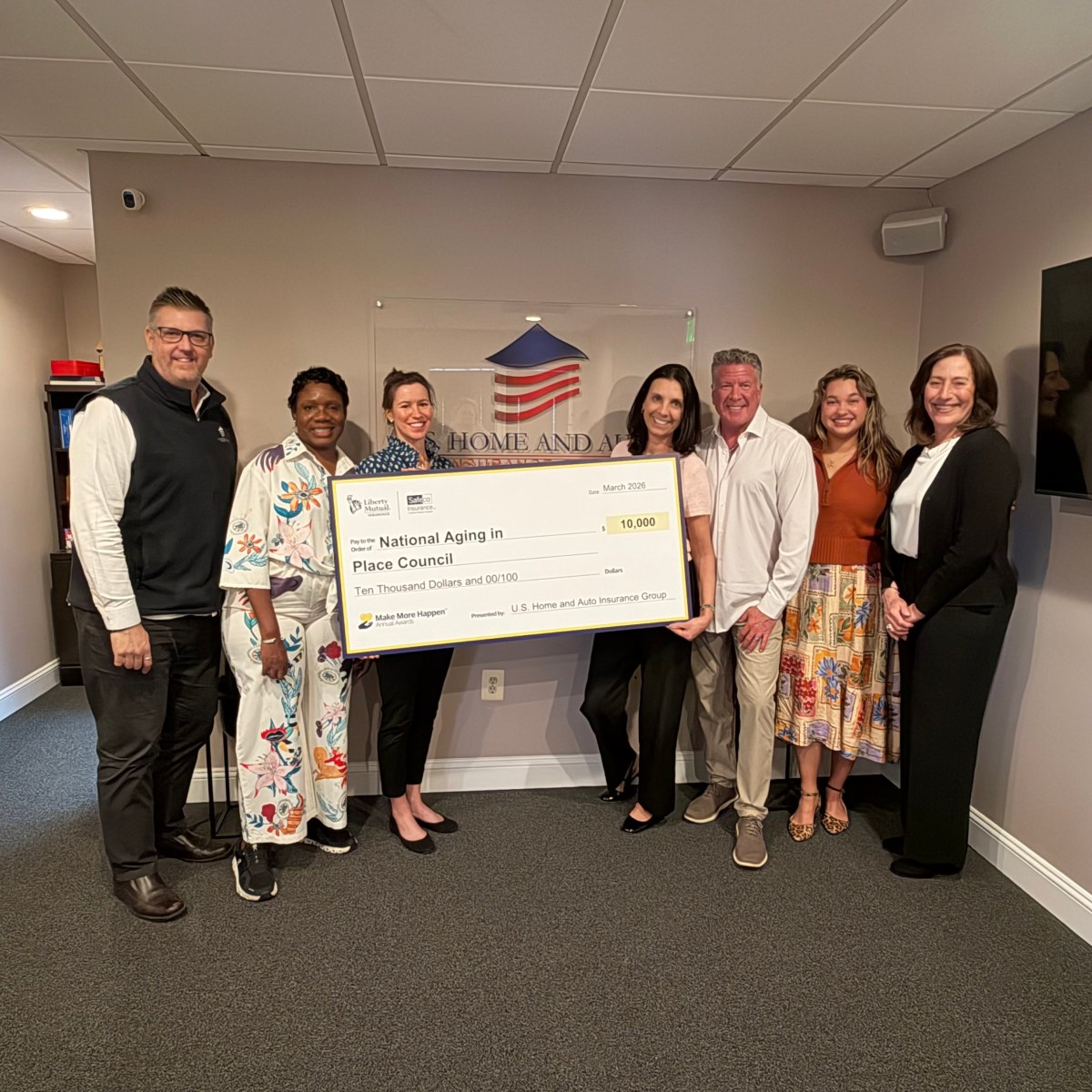 US Home & Auto Insurance Group Secures $10,000 Donation for National Aging in Place Council Through Make More Happen™ Award