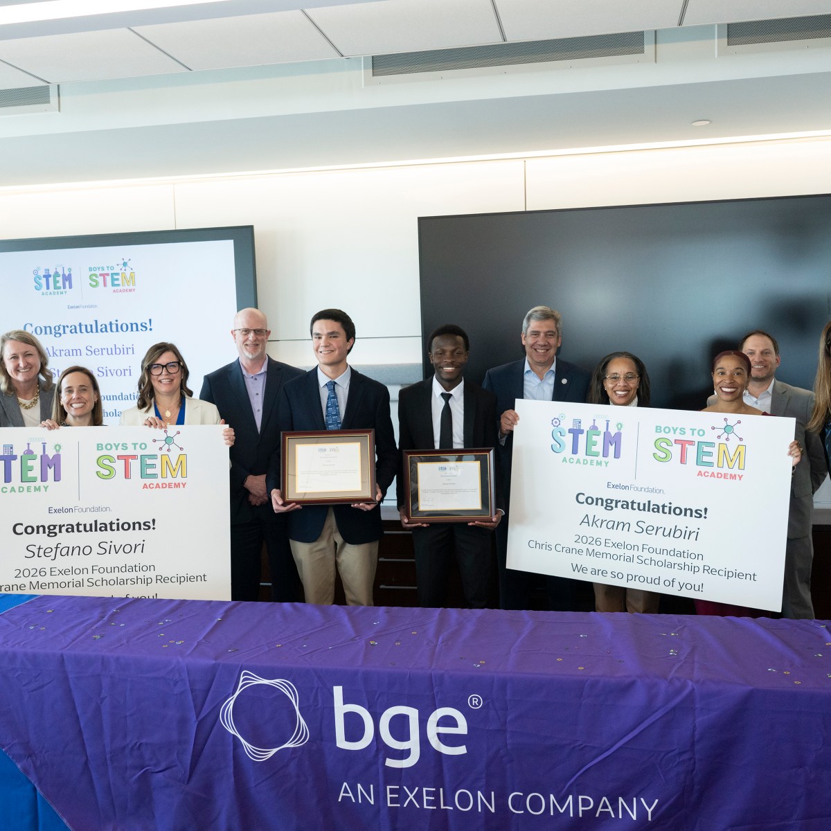 Exelon Surprises Baltimore Students with Full-Ride Scholarships